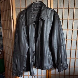 Claiborne Men's Black Leather Jacket